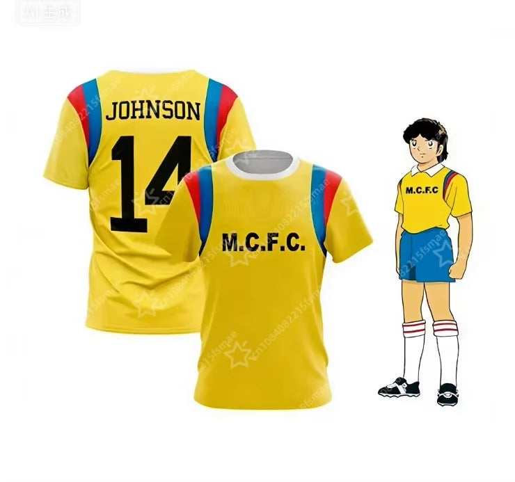 2026Anime Captain Tsubasa Soccer Kit Kids Adult Nankatsu Tsubasa Toho Hyuga Misaki Wakabayashi Retro Football Jersey Set Uniform