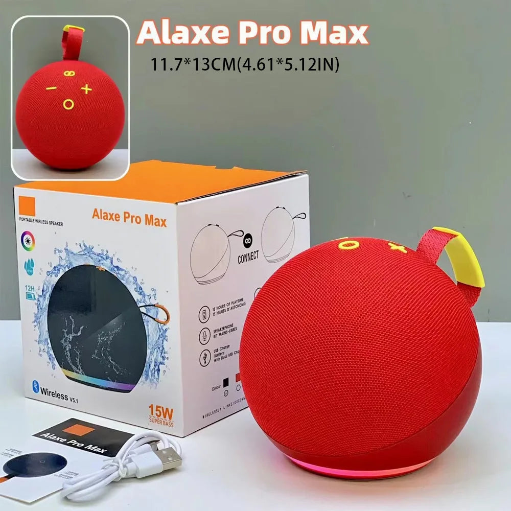 Alaxe Bluetooth Speaker Subwoofer compact and powerful outdoor indoor speaker with high-quality sound and a mini desktop design