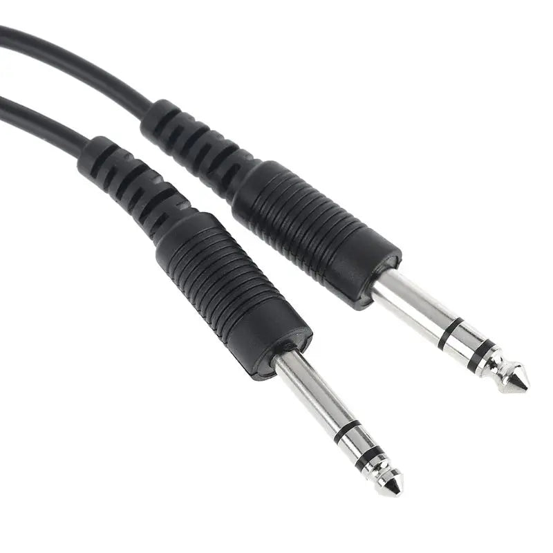 Repairing Cord 200cm DIY Aviation Headset Dual-plug Aircraft Headphones Cable