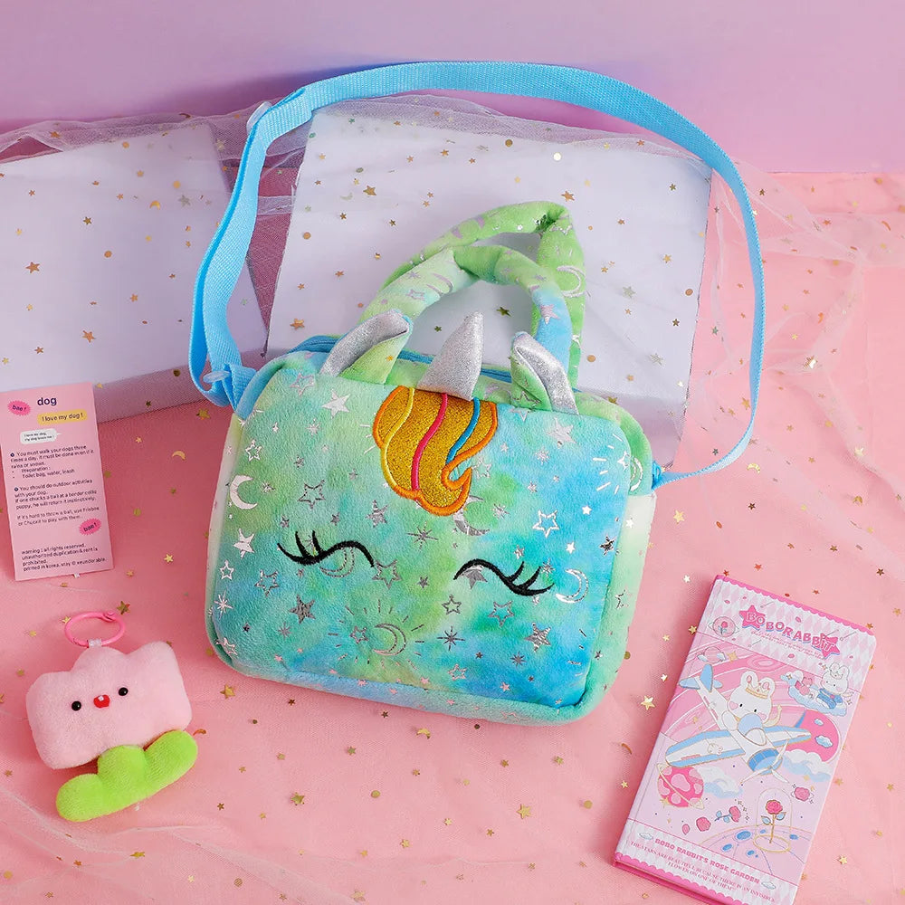 Fashion Sweet Unicorn Handbags For Girls Cute Kid Crossbody Shoulder Bag Children Birthday Party Gift Little Girl Small Purse