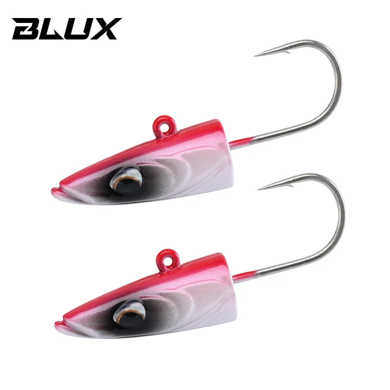BLUX Happy Sandeel 11cm 17g Soft Live Eel Fishing Lure Paddle Tail Jig Head Hook Vinyls Vibration Artificial Bait Saltwater Gear