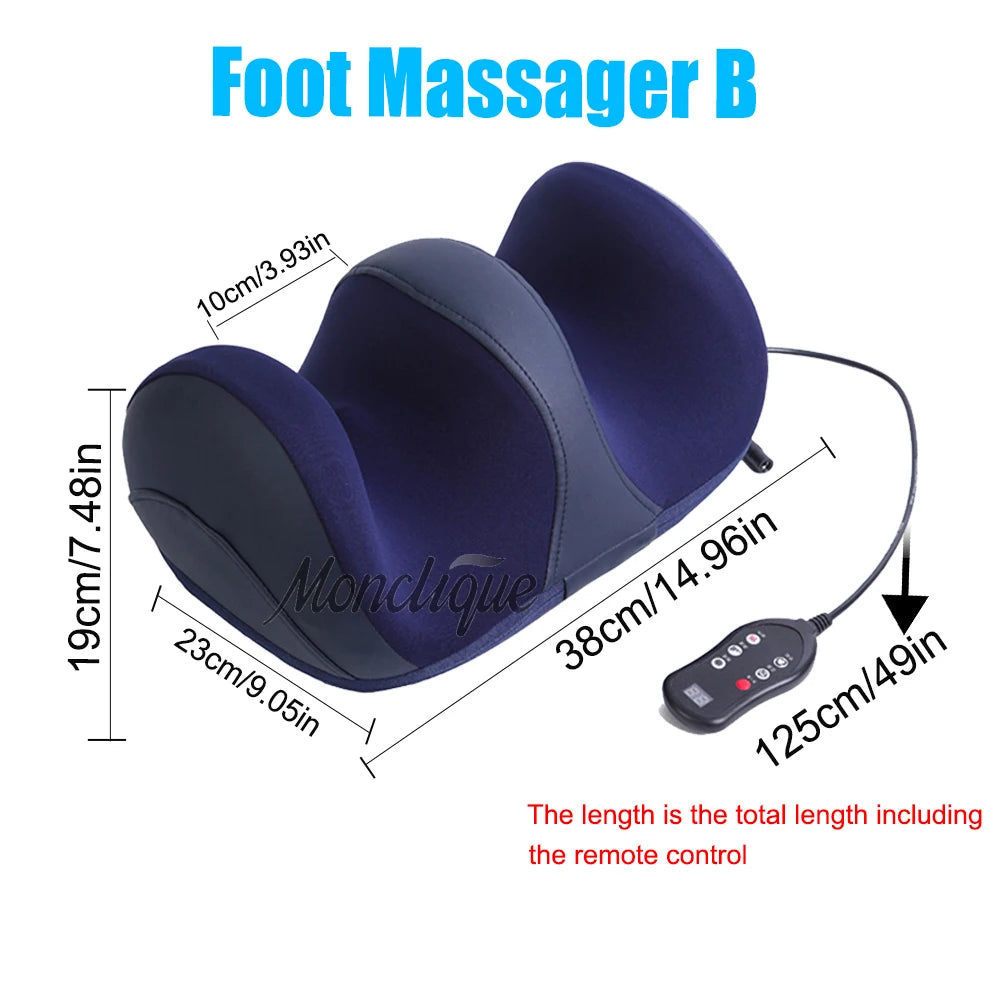 Super Big Eletric Foot Calf Massager Leg Massage Heated Roller Pressure Compresstion Relax Feet Muscle Blood Circulation Tools