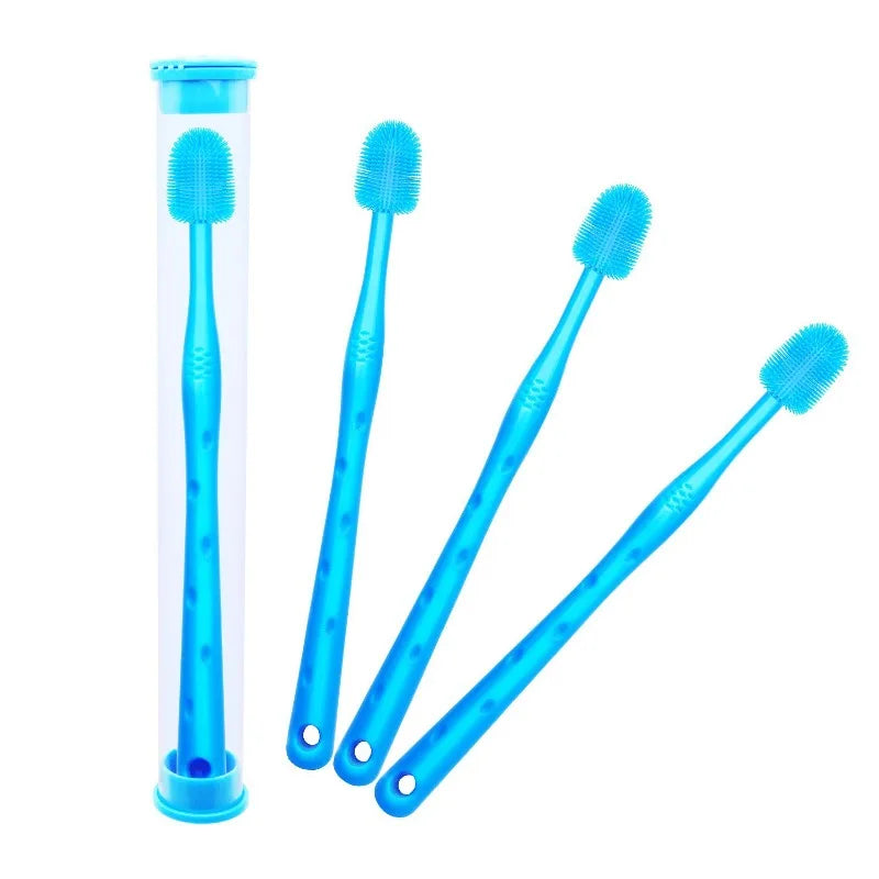 Toothbrush Silicone Dog Brush Pet Cat Toothbrush Small Dog Toothbrush Pet Teeth Cleaning Supplies