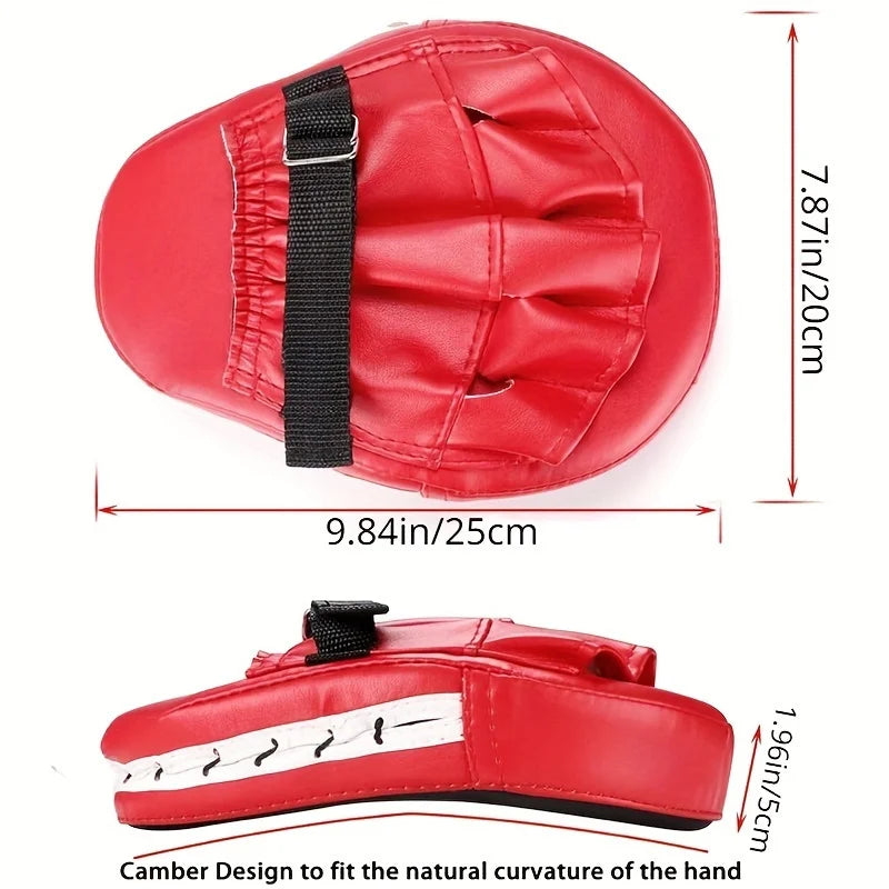 1Pc Professional Boxing Impact Pu Curved Hand Target - Shock Absorbing Training Hand Pad - Karate Boxing Mma Muay Thai or Fighting Sports Training Baffle