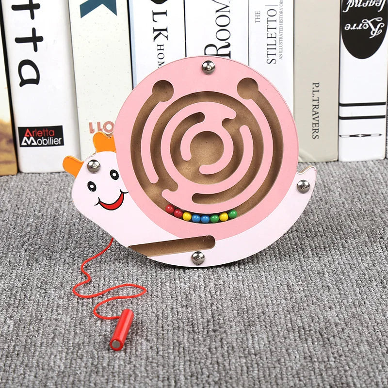 Montessori Educational Toys Children Magnetic Track Maze Balance Board Wooden Puzzle Game Baby Toys
