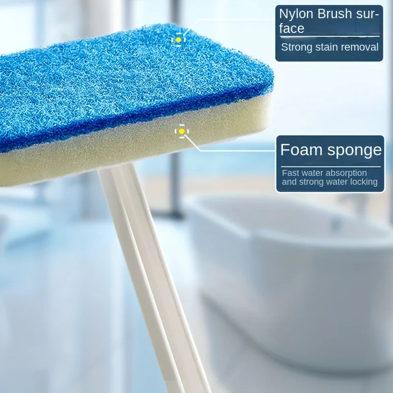 Multifunctional Wall Floor Cleaning Brush, Portable Scrub Brush for Bathroom Tile Bathtub Kitchen Household Cleaning Tool