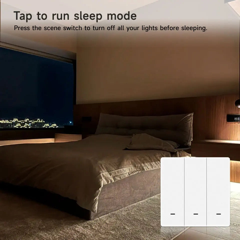 4/3/2/1Gang Tuya Zigbee 3.0 Smart Scene Button Switch Smart Home Wireless Push Remote Controller Battery Powered Devices Linkage