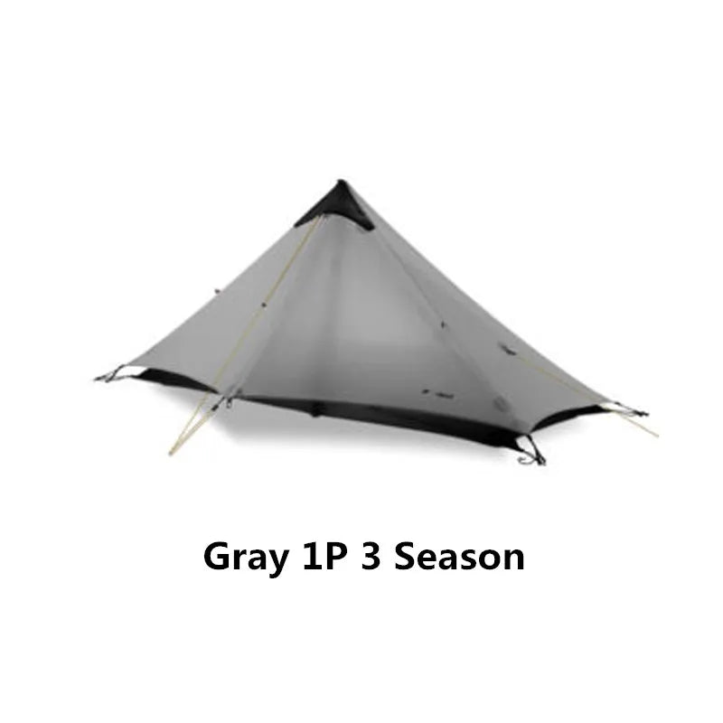 New FLAME'S CREED Lanshan 1 Person Oudoor Ultralight Camping Tent Single Man 3/4 Season Professional 15D Silnylon Rodless Tent