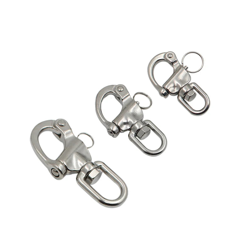 Swivel Eye Snap Shackle Quick Release Bail Rigging Sailing Boat Marine 316 Stainless Steel Clip
