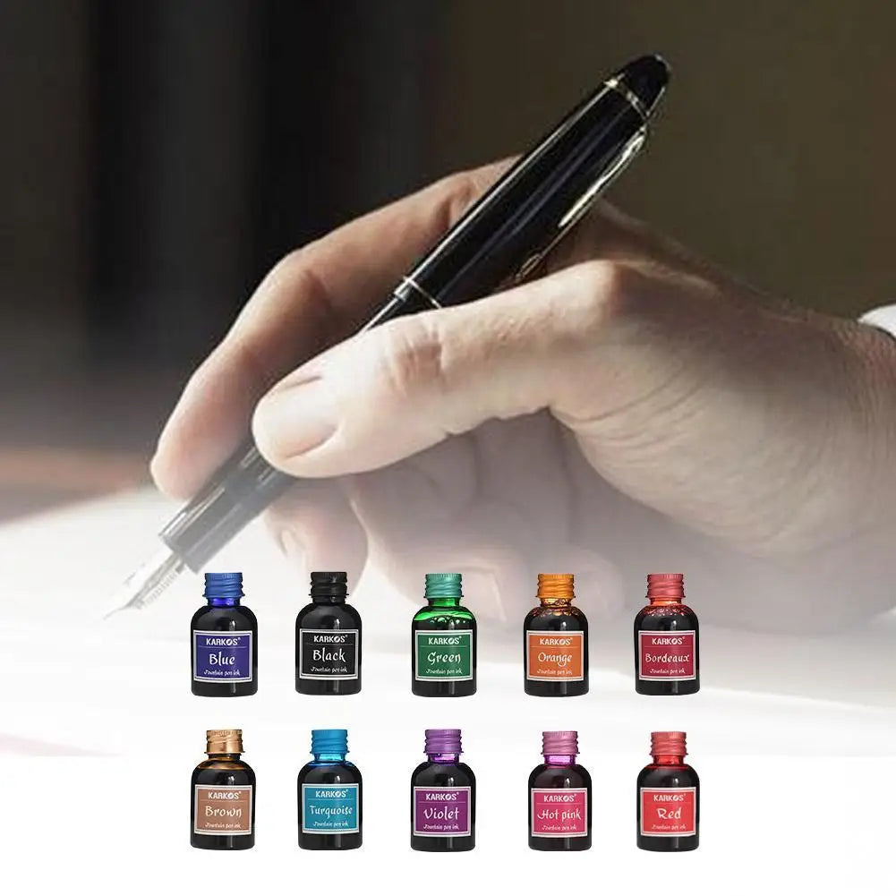 30MlL Pure Colorful Fountain Pen Ink Universal Refill Ink Stationery School Brand New Product Peace And Happiness