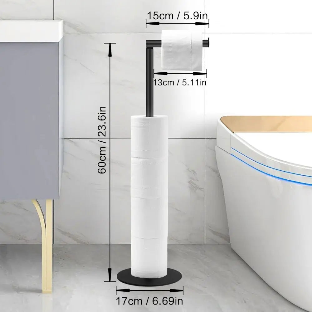 Universal Stainless Steel Toilet Paper Stand Free Standing Toilet Paper Holder Modern Design Roll Paper Storage Rack Tissue Rack