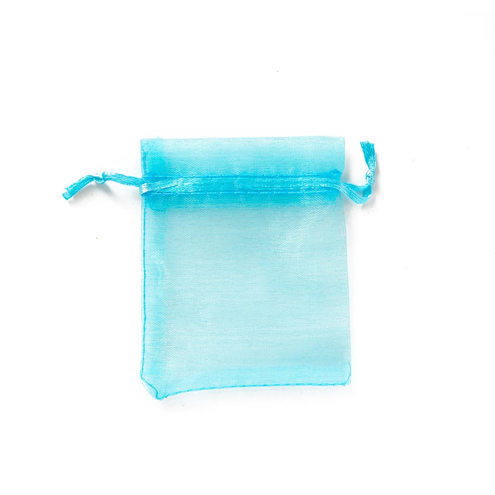 50Pcs Sheer Organza Gift Drawstring With Jewelry Pouches Display Packaging Christmas Candy Wedding Party Festival Gauze Bags