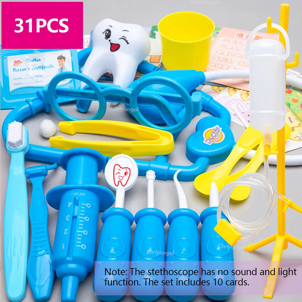 Doctor Toys for Kids 43/40/31PCS Hospital Nurse Doctor Role Play Kit Medical Toys Dentist Kit Educational Toy Gift for Boy Girl