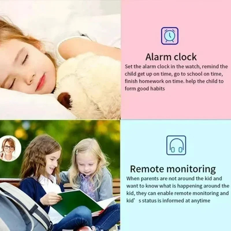 Lenovo 4G Kids Smart Watch 8K Camera SOS GPS Tracker Sim Card Call Waterproof Child Watch for Boys Girls Birthday Gift Android