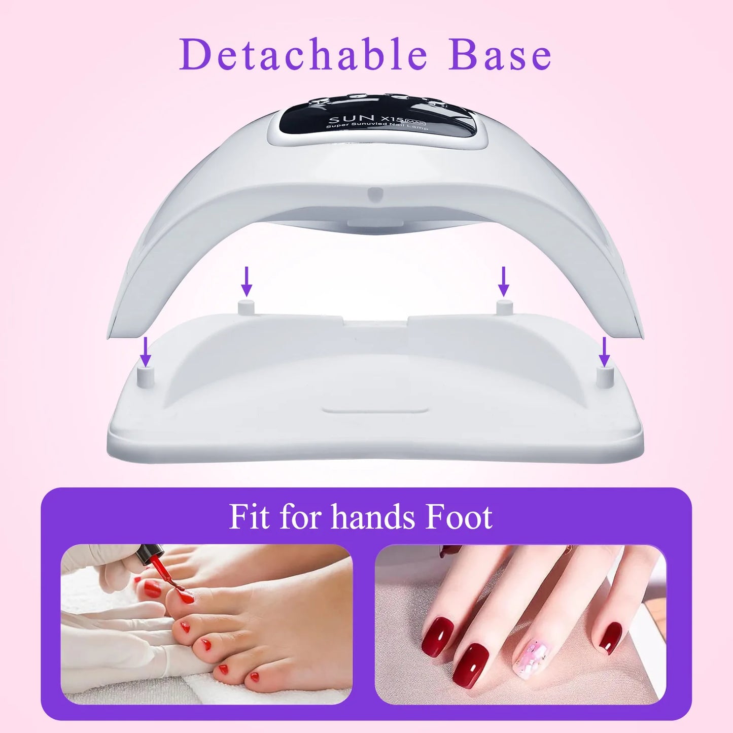 SUN X15 MAX High-Power Nail Drying Lamp For Gel Nails 280W 66LEDS Gel Polish Drying Machine With Auto Sensor UV LED Nail Lamp