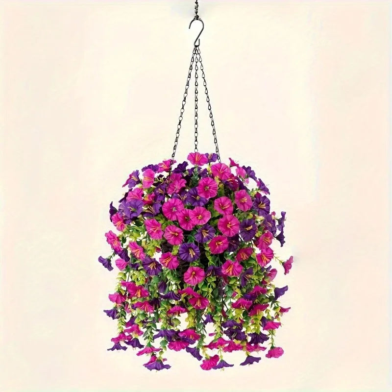 1Pcs Artificial Flowers 75CM Hanging Fake Plant for Home Decor Garden Wedding Decoration Flower Basket Garland Wall Accessories