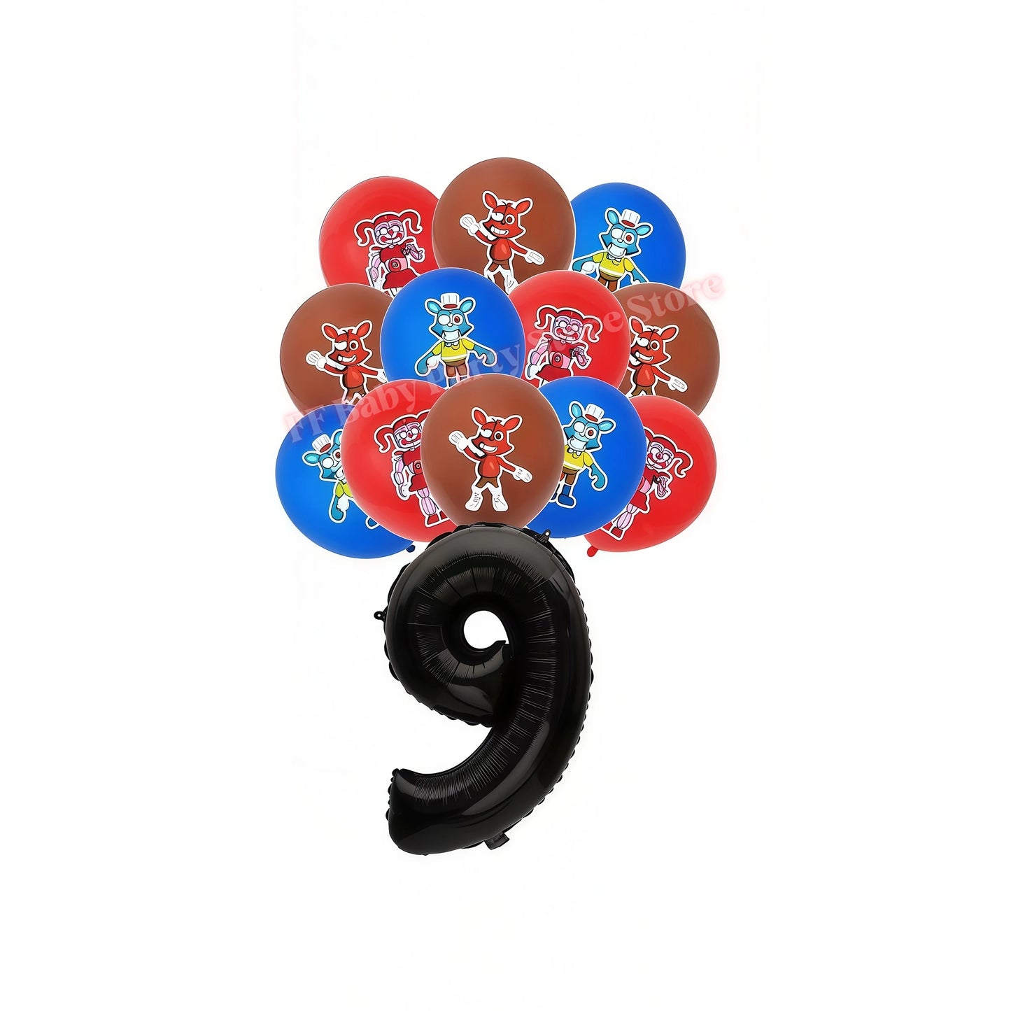 Five Nights Bear Birthday Party Decorations Plate Cup Backdrop Freddyed Balloon for Kids Party Favors FNAFs Event Supplies Gifts