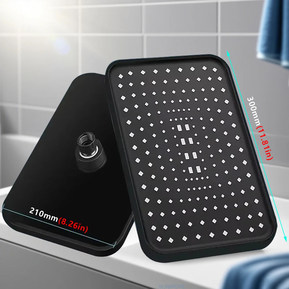 Large Flow High Pressure Shower Head Spray Bathroom Rain Shower Silicone Water-saving Nozzle Pressurization Handheld Accessories