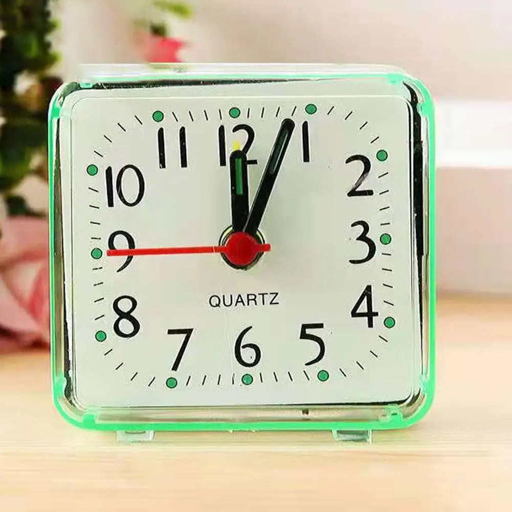 Small Battery Operated Quartz Alarm Clock with Beeping Sound for Bedside Use Featuring Clear Numbers and Reliable Performance