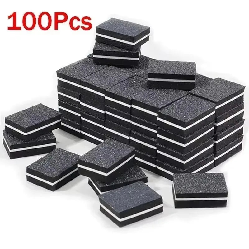 10-100psc Mini Buffing Sanding Files Block Pedicure Care Nail Art Buffer Polish Manicure Pedicure Nail File Tools Nail Charm new
