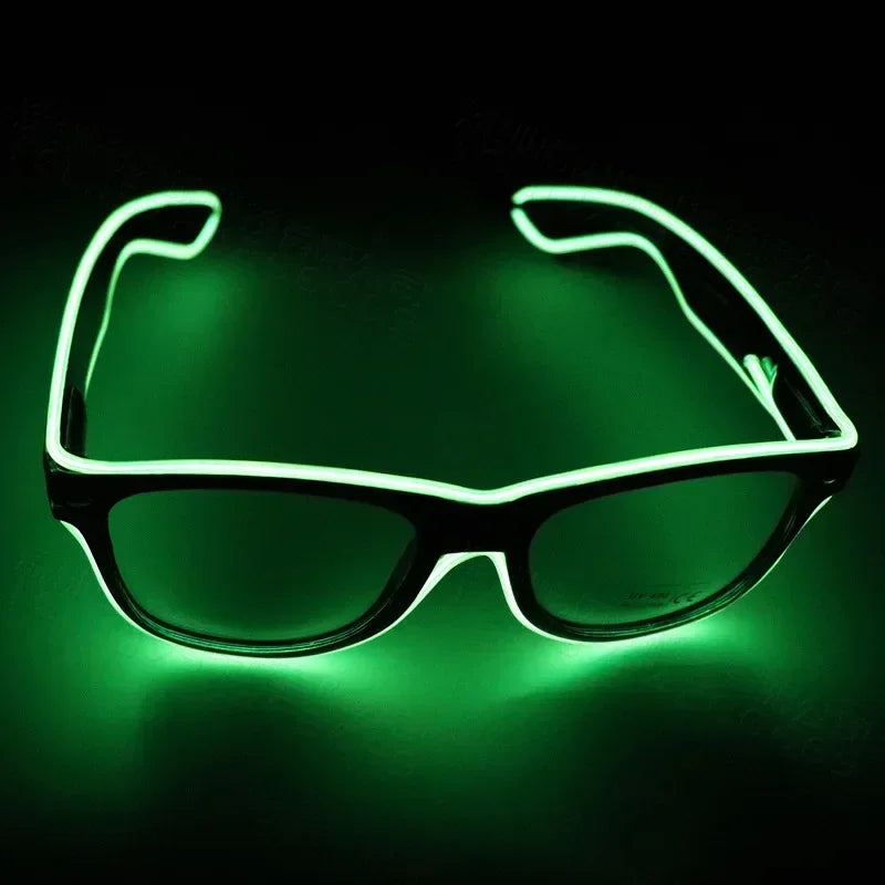 New Cool Flashing Glasses EL Wire LED Glasses Glowing Party Supplies Lighting Gift Bright Light Festival Party Glow Sunglasses