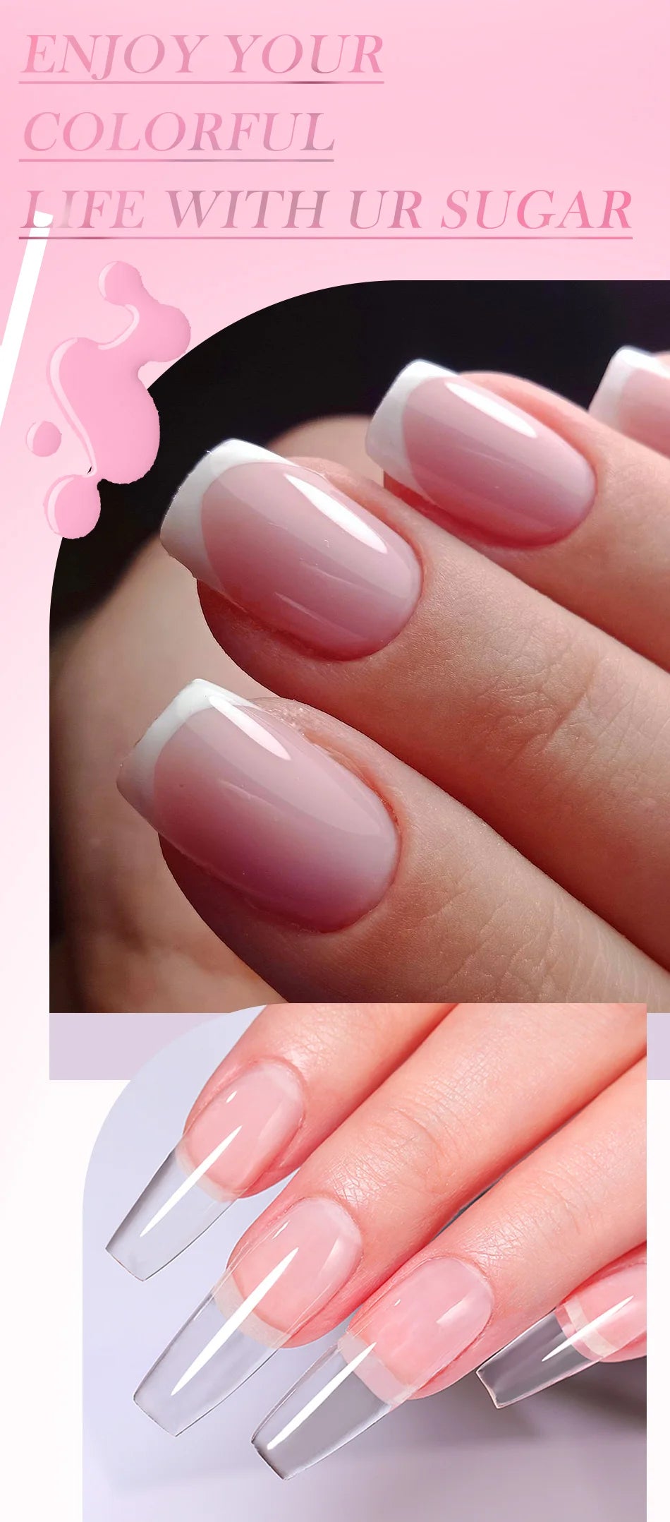 UR SUGAR 150g Extension Jelly Nude Pink Rose Red Quick Extension Gel Nail Polish Nail Extension UV LED Manicure Soak Off