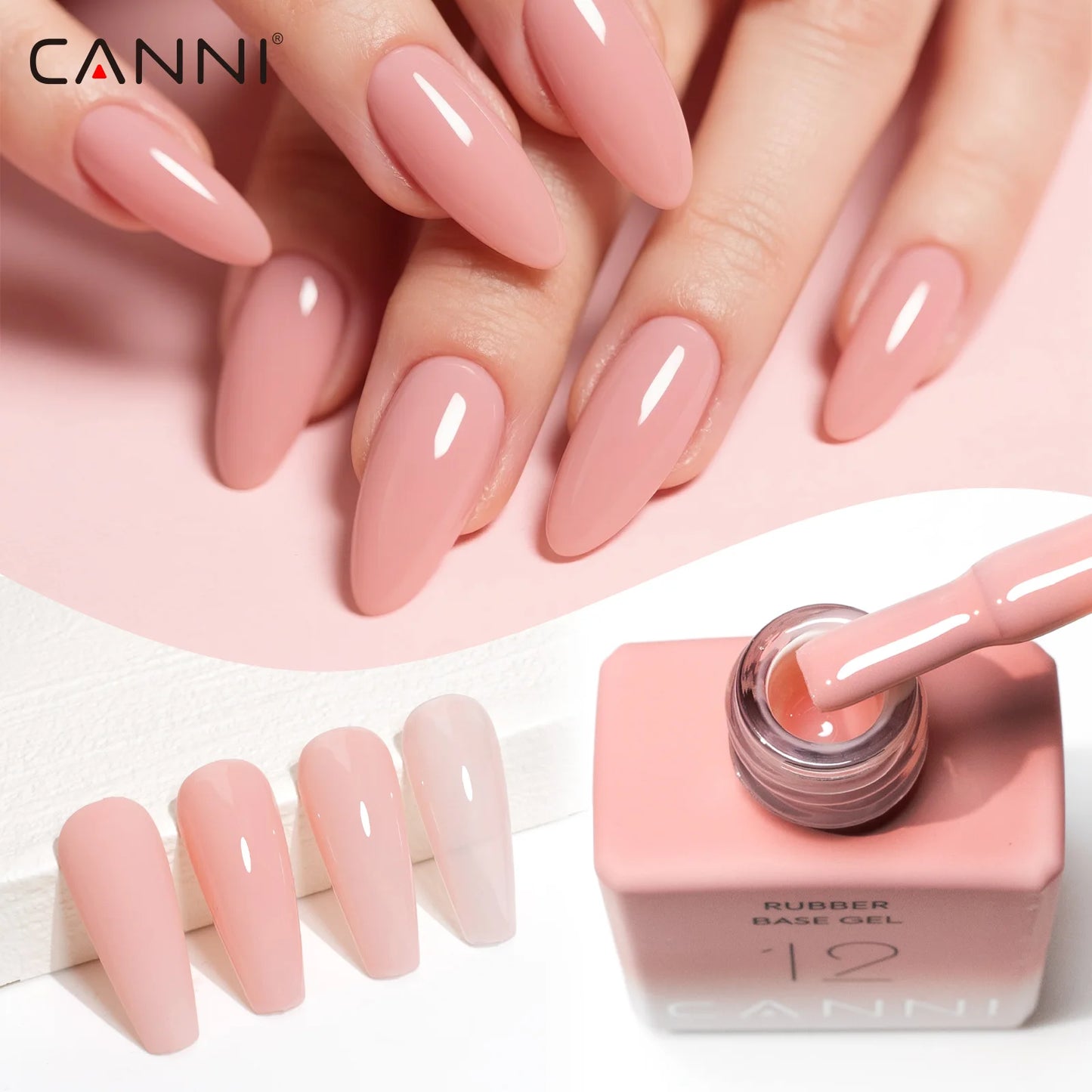 CANNI Nail Gel Polish HEMA/TPO FREE Extension UV Gel Builder Nail Gel In Bottle Semi Permanent Rubber Base Self-leveling Gel