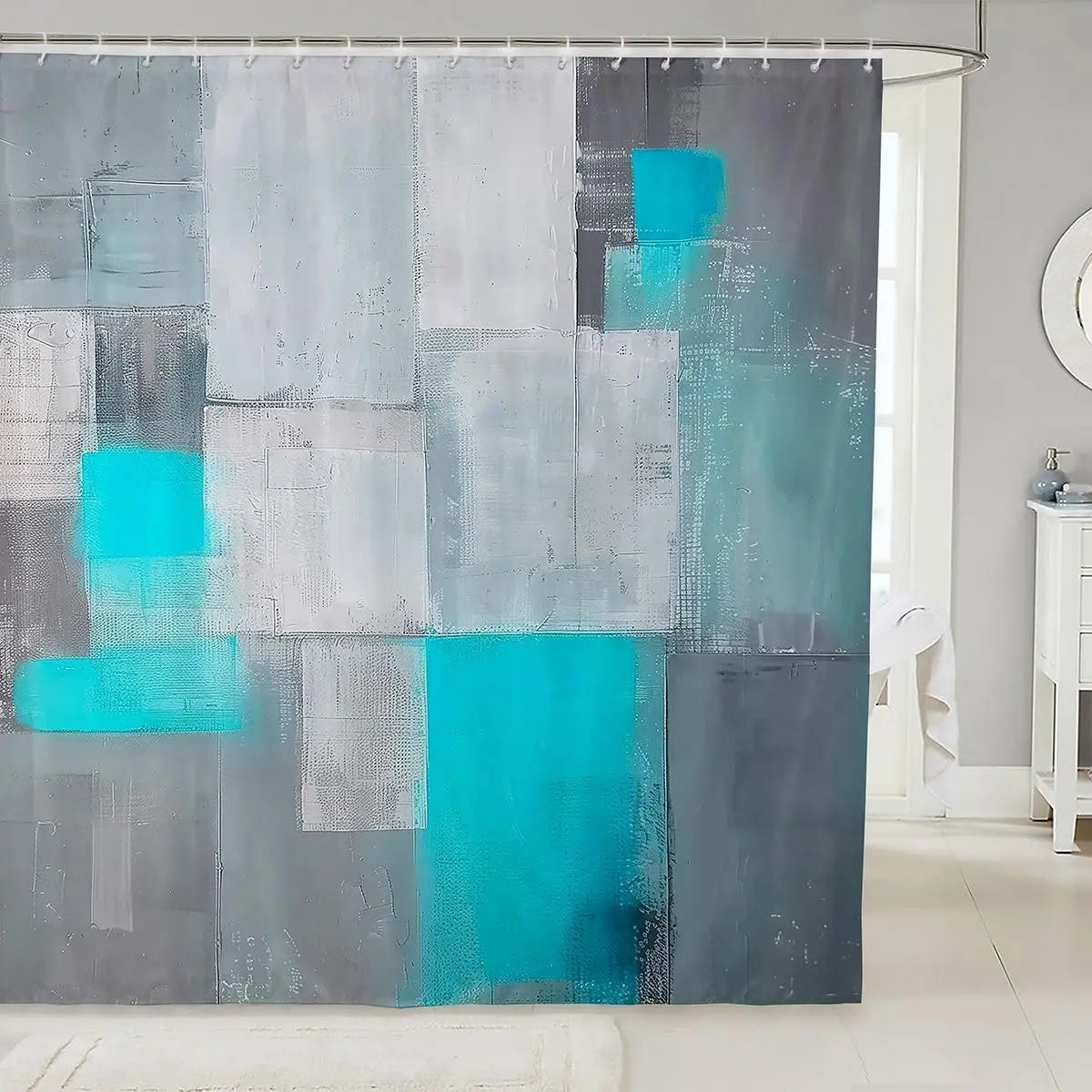 Checkered Grid Shower Curtains Buffalo Plaid Bathroom Curtain for Kids Women Men Black Brown Bathroom Accessories Geometric