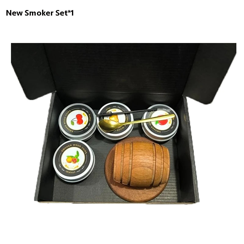 Cocktail Smoking Set Collection Supply Chain Multi-Style WhiskeyWooden Smoked Hood Smoker Cocktail Accessories Kitchen Bar Tools