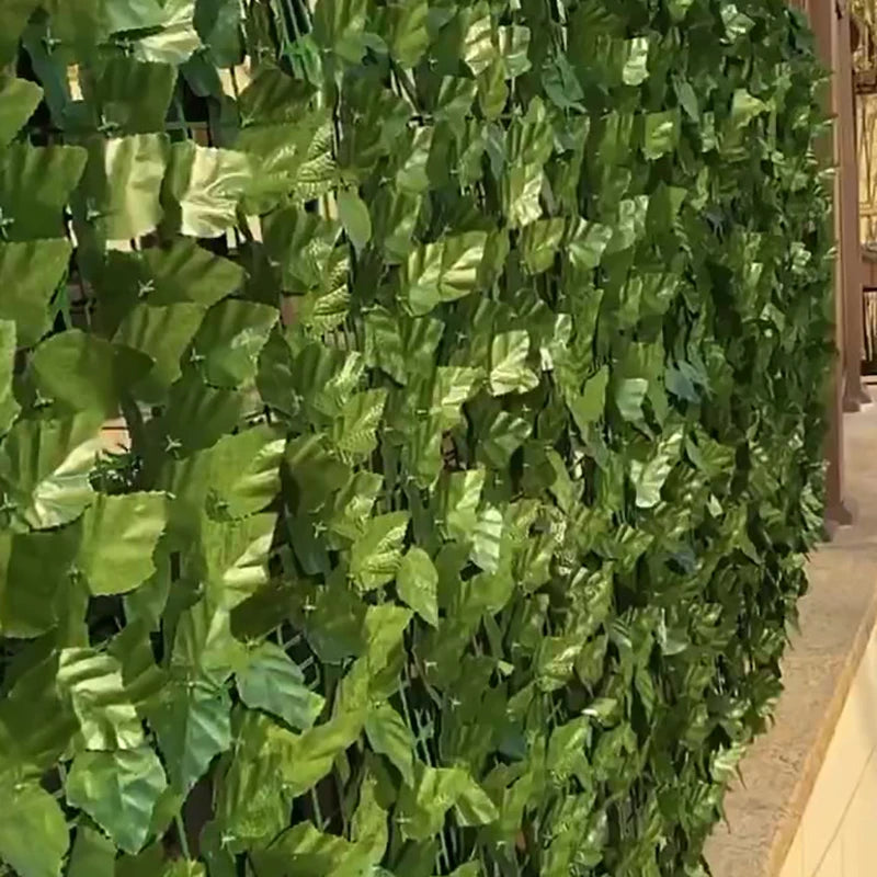For Home Outdoor Garden Balcony Decoration 0.5X3m Artificial Ivy Hedge Green Leaf Fence Panels Faux Privacy Fence Screen