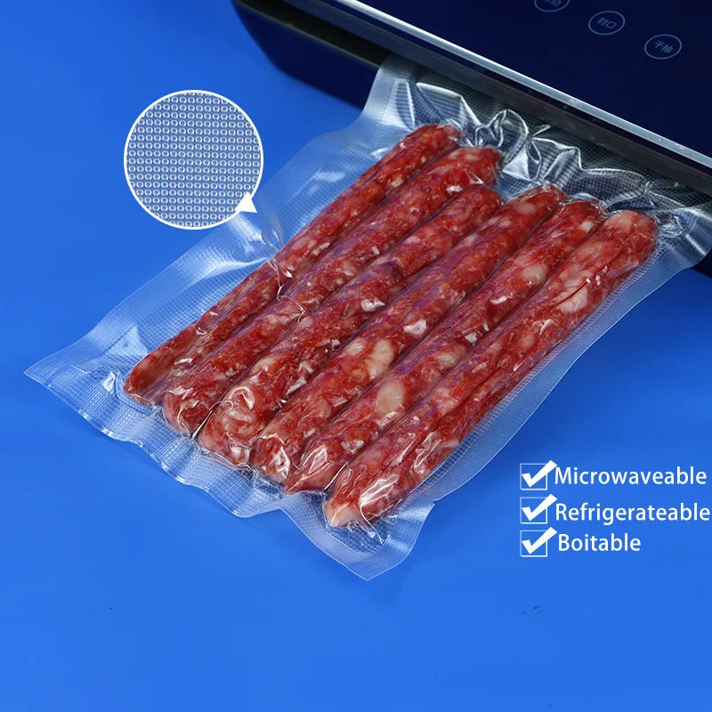 5M Length Textured Vacuum Food Bags, Thickened Mesh Household Vacuum Compression Bags, Sealable Packaging Bags, Roll Bags