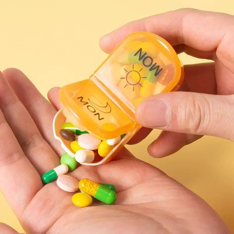 1PC Weekly Pill Case Pillbox 7 Days Medicine Tablet Box Portable Travel Drugs Storage Organizer Secret Compartments Pill Box