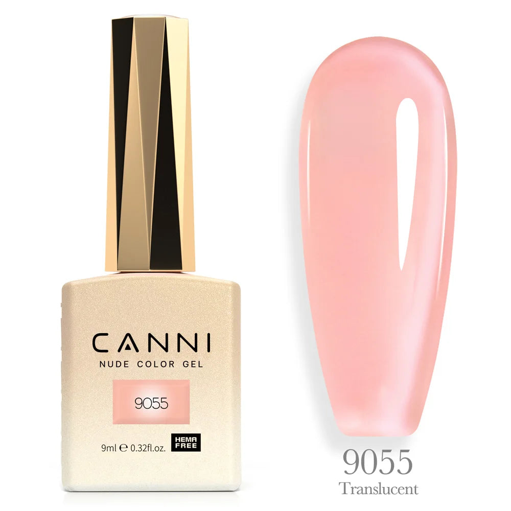 Canni Nail Gel Polish Jelly Nude Color HEMA FREE TPO FREE 9ml Transparent Semi Permanent Natural Nude French Nail Gel Lacquer