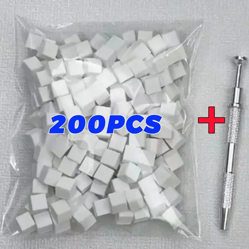 Mini Square Nail Art Sponge with 4 Claws Nail Sponge Metal Grabber Set Multipurpose Blush Gradient Sponges Beauty Manicure Tools