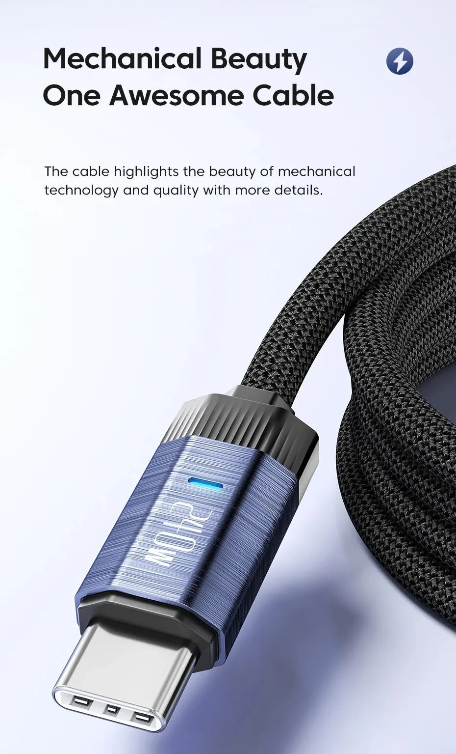 Toocki 240W USB C to USB Type C Cable 48V 5A PD3.1 Super Fast Charging for iPhone 15 ProMax Samsung S23 MacBook Hauwei Xiaomi