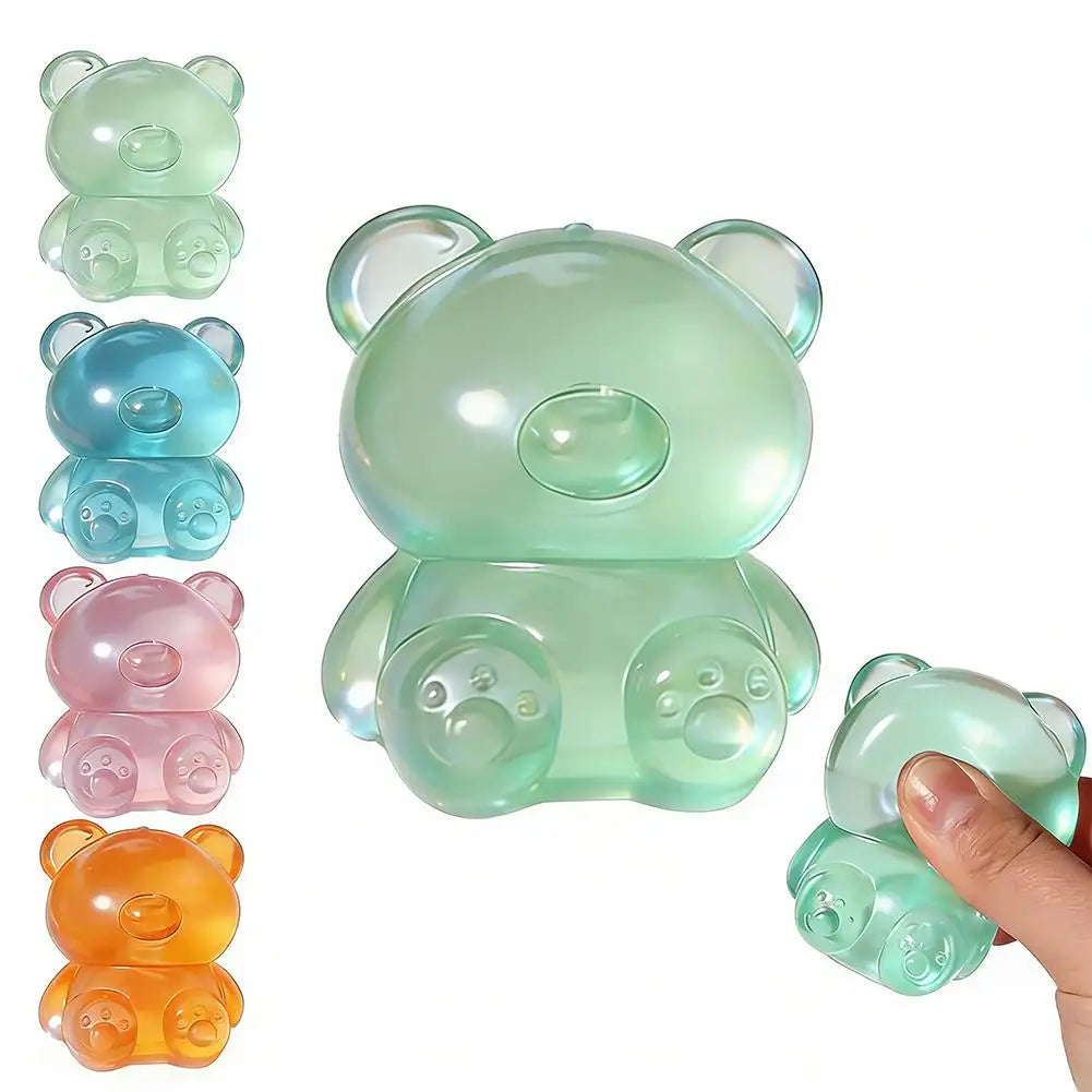 Glitter Duck Squishy Stress Relief Toy | TPR Material | Random Color | Soft Squeeze Fidget Toy for Anxiety Relief | Portable