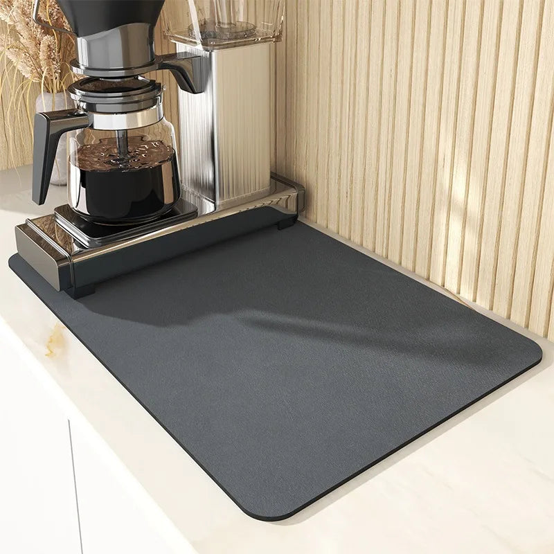 Super Absorbent Kitchen Tableware Impermeable Drainage Mat Heat Insulation Non-slip Pad Tableware Mats Coffee Dish Drying Mat