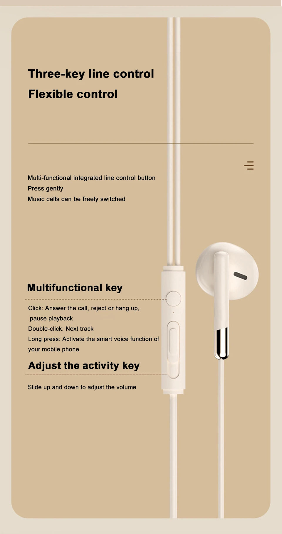 Type-C 3.5mm Jack Wired Headphones With Microphone For Samsung Galaxy S25 S24 S23 S22 S21 Ultra Note 20 10 USB-C Wired Earphones