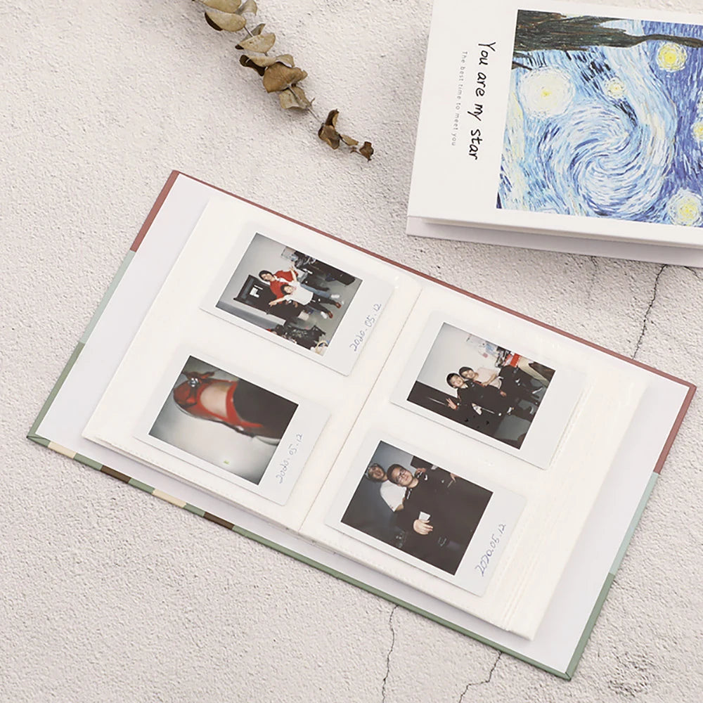 6-inch 100 Pockets Plastic Album Memorial Book Insert Recall Cute Good Time Family Photo Collection Book DIY Photocard