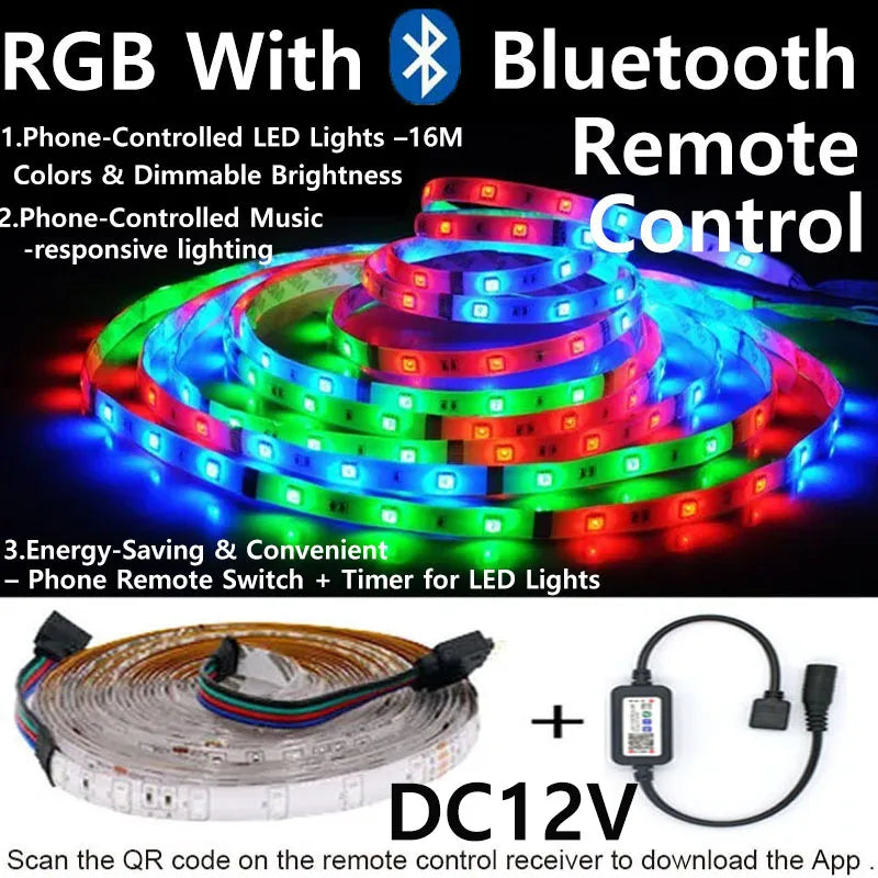 LED Strip light 12V 0.5m 1m 2m 3m 4m 5m SMD Flexible 60leds/m Waterproof non/IP65 LED Diode Tape