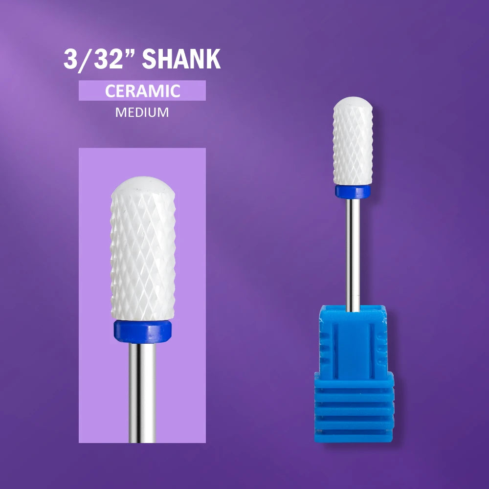 LadyMisty Ceramic Nail Drill Bit Milling Cutter For Manicure Pedicure Nail Files Buffer Nail Art Equipment Accessory