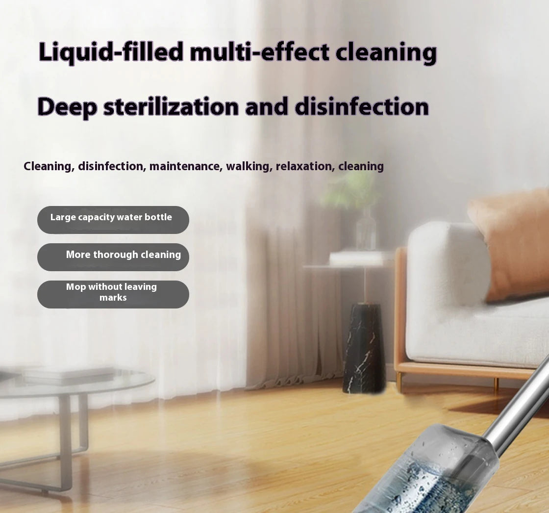 New Large Household Spray Mop With Replaceable Microfiber Pad For Wet And Dry Cleaning Microfiber Pads Rotating Spray Mop Broom
