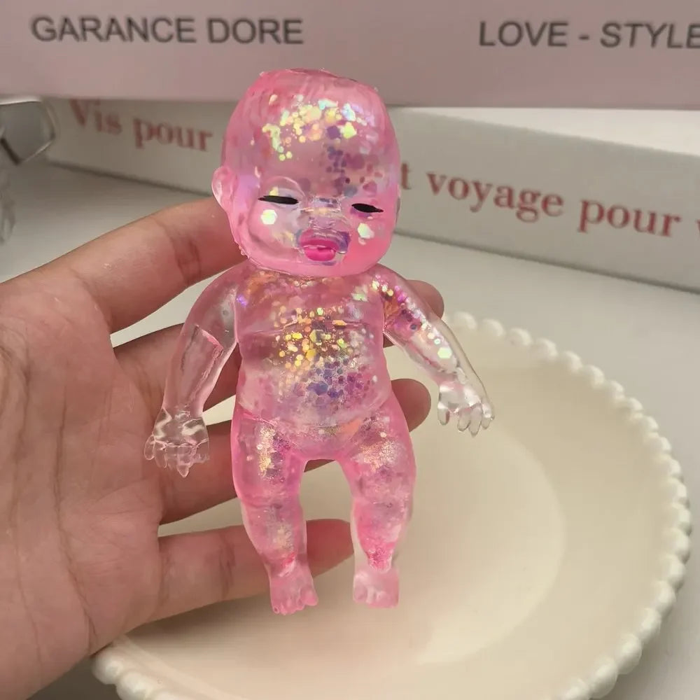 Squishy Maltose Sugar Baby Squeeze Toy Baby Stretchable Slow Rising Fidget Toy for Adults Stress Anxiety Relief Gifts Home Decor