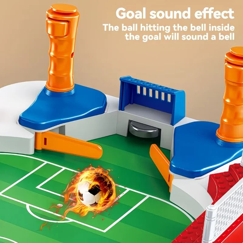 Mini Tabletop Soccer Game Double Flip Control High Barrier Foosball Board Game for Adults Indoor Entertainment Football Toy