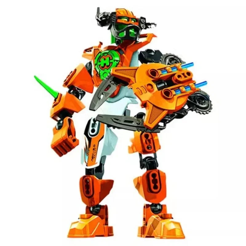 Hero Factory Star Warrior Bionicle Building Blocks, Furno Evo Combined Robot Mech Model Toy Set for Kids, Holiday Gift