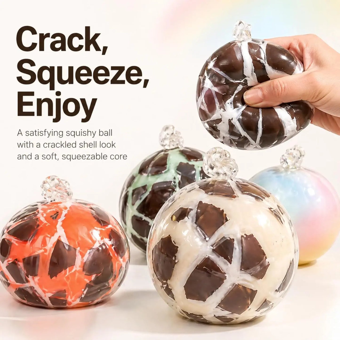 Squeeze Stress Ball Cracked Wax Chocolate Shaped Soft Squishy Fidget Toy Desk Toy For Stress Relief Office Study Break Adults