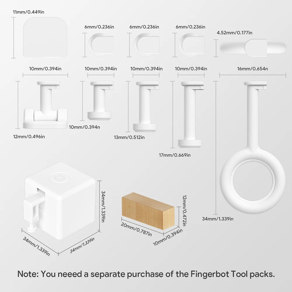 Tuya Zigbee Smart Touch Fingerbot Plus Type-C Rechargeable Robot Button Pusher Arm Switch Works With Alexa Google Home Alice