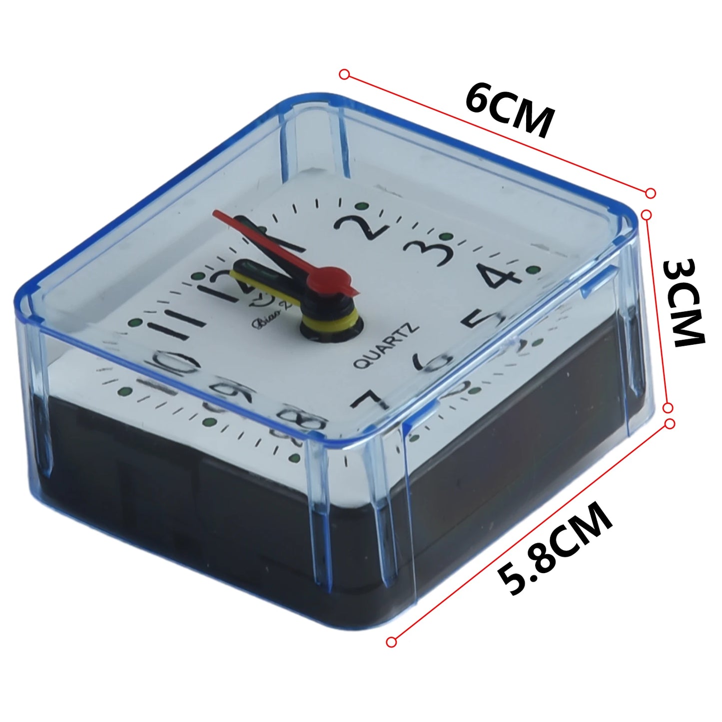 Small Battery Operated Quartz Alarm Clock with Beeping Sound for Bedside Use Featuring Clear Numbers and Reliable Performance