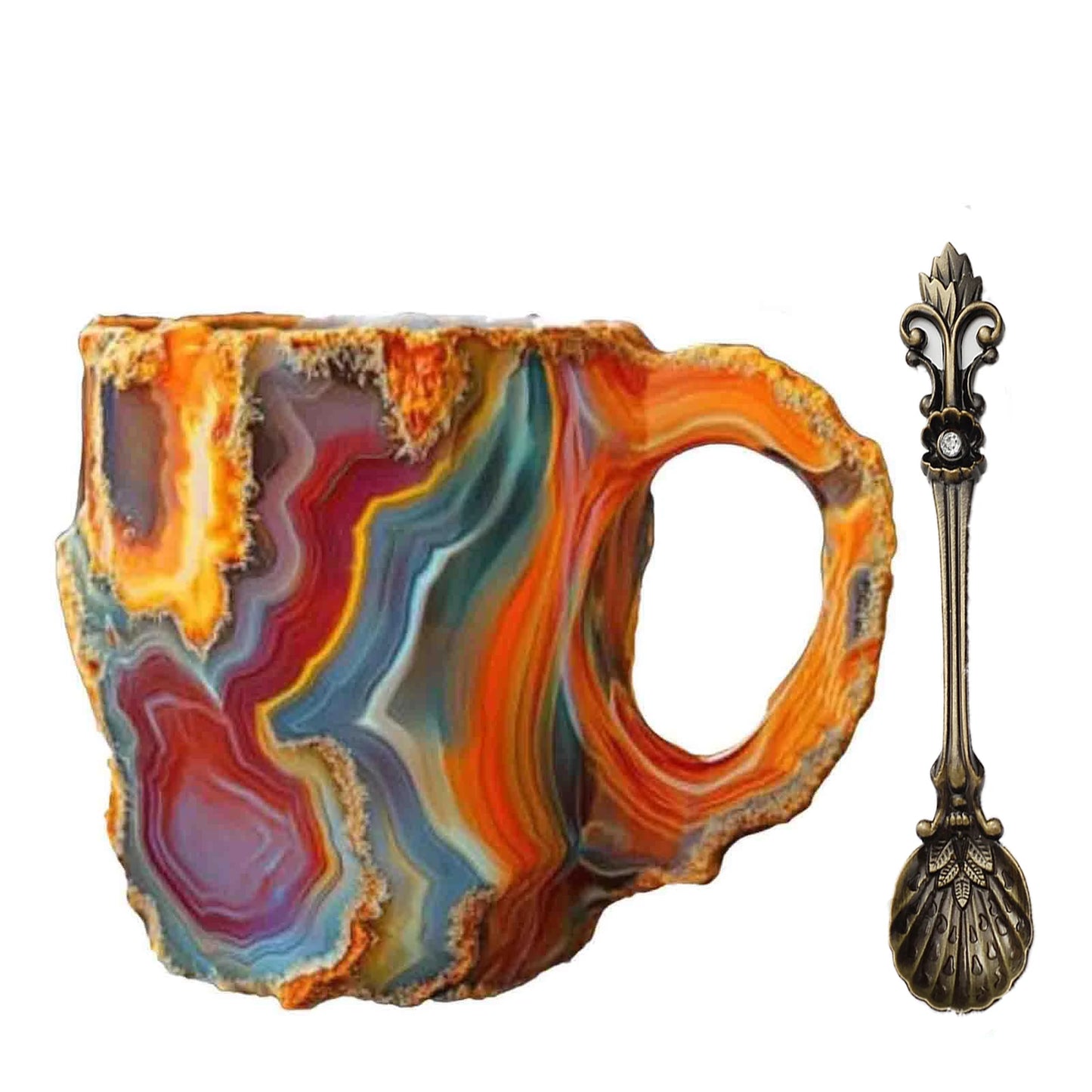 Mineral Crystal Coffee Mug 2025  New Multi-Colored Elegant Crystal Christmas Mugs Gift for Home and Office kitchen Supplies