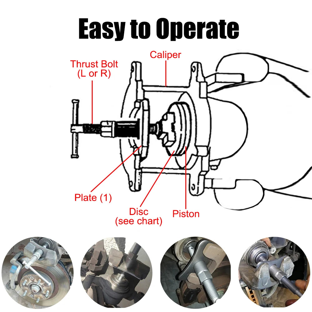 12PCS/13PCS/18PCS/21PCS/22PCS Durable And Reliable Convenient Rewind Back Brake 1 Set Car Disc Brake Caliper